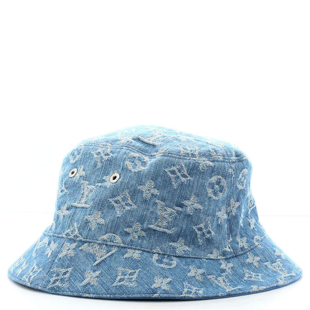 Essential Reversible Bucket Hat Monogram Denim XXL
