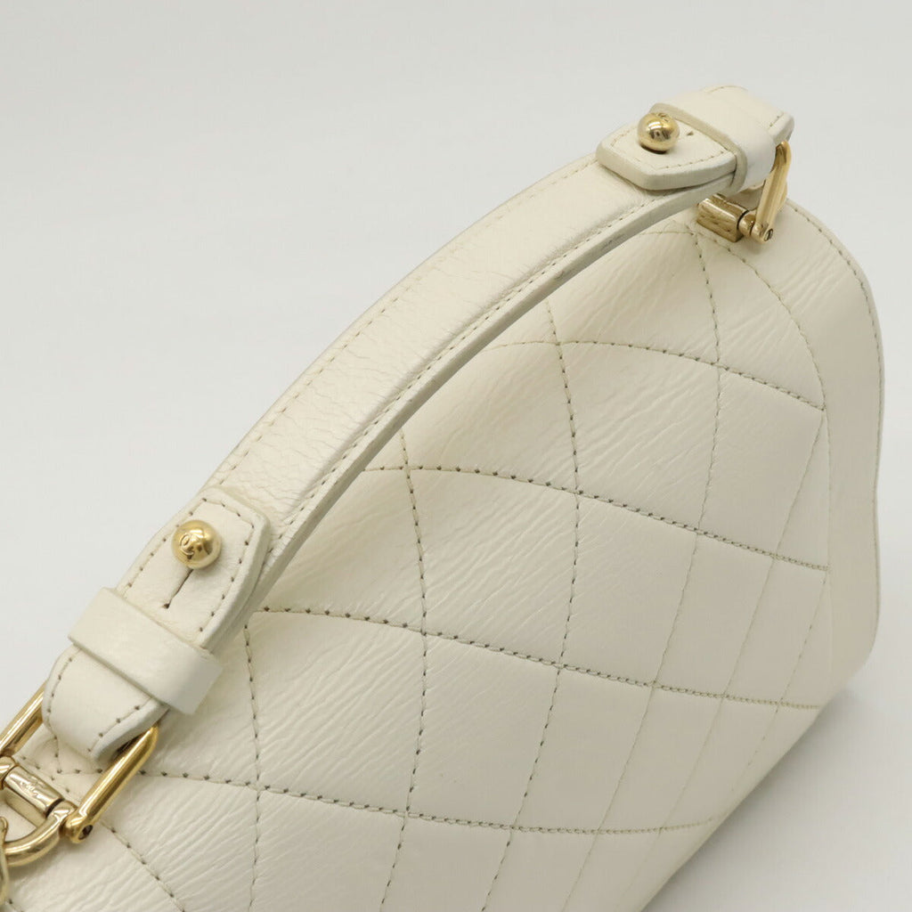 Chanel Leather Matelassé 2way Handbag