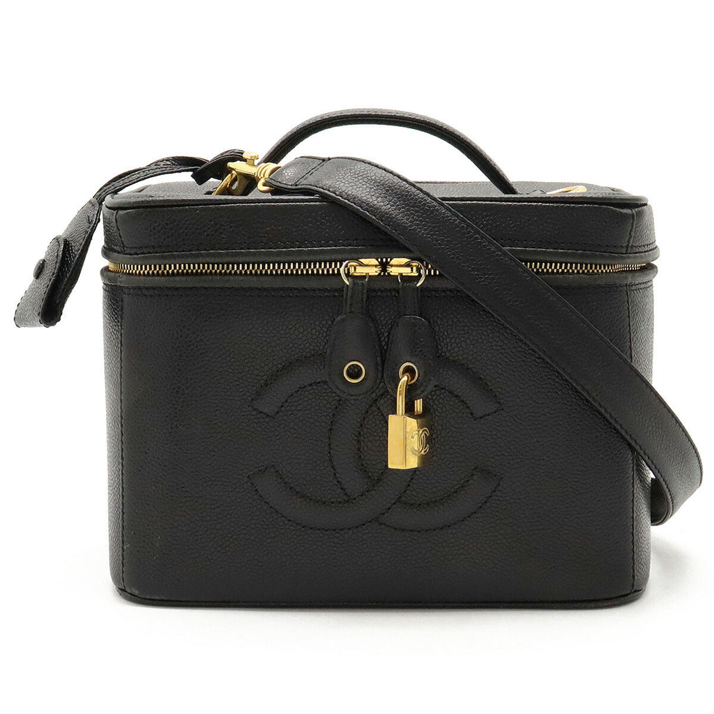 Chanel Caviar Skin Vanity Bag 2way Handbag
