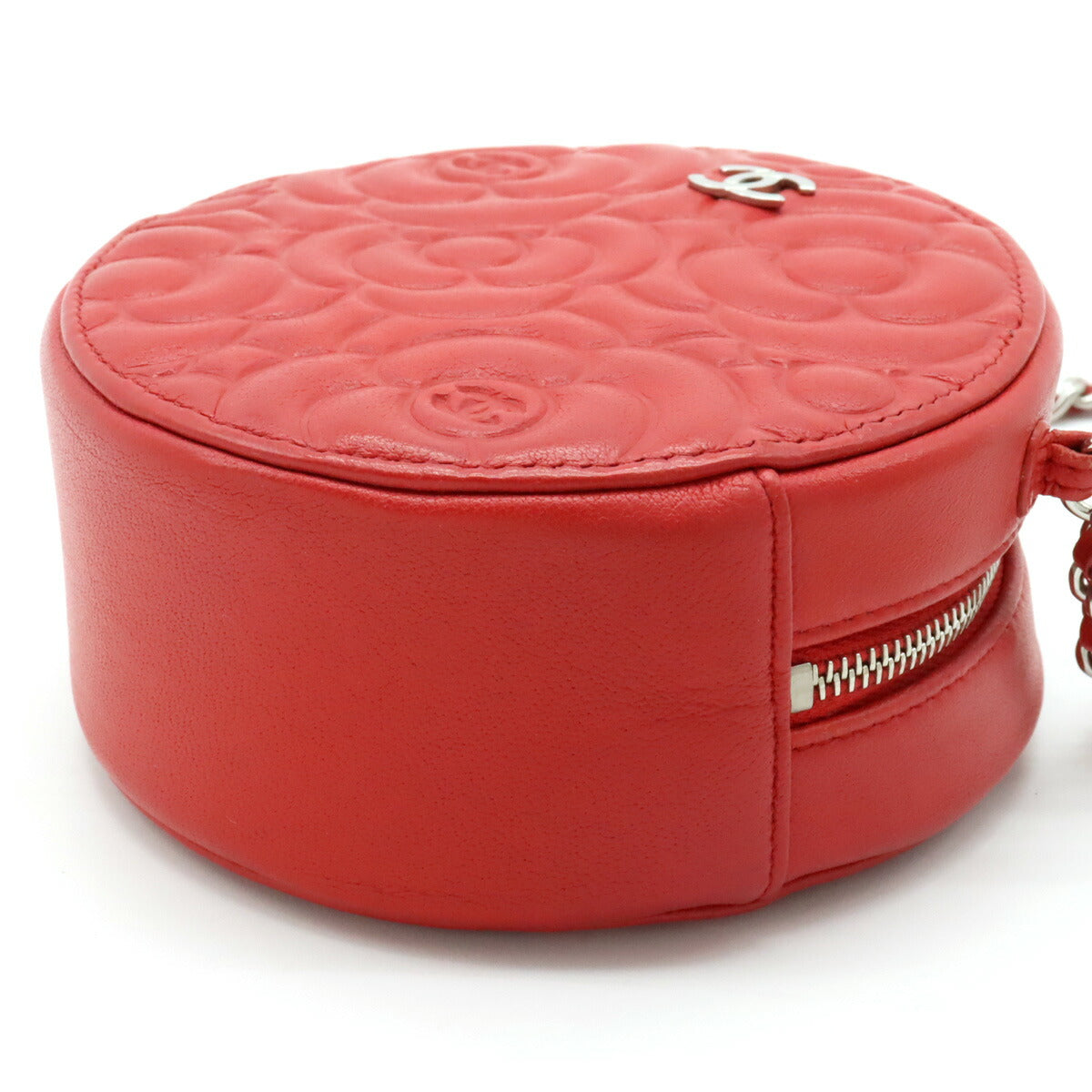 Chanel Leather Camellia Coco Mark Mini Classic Chain Shoulder Bag AP0245