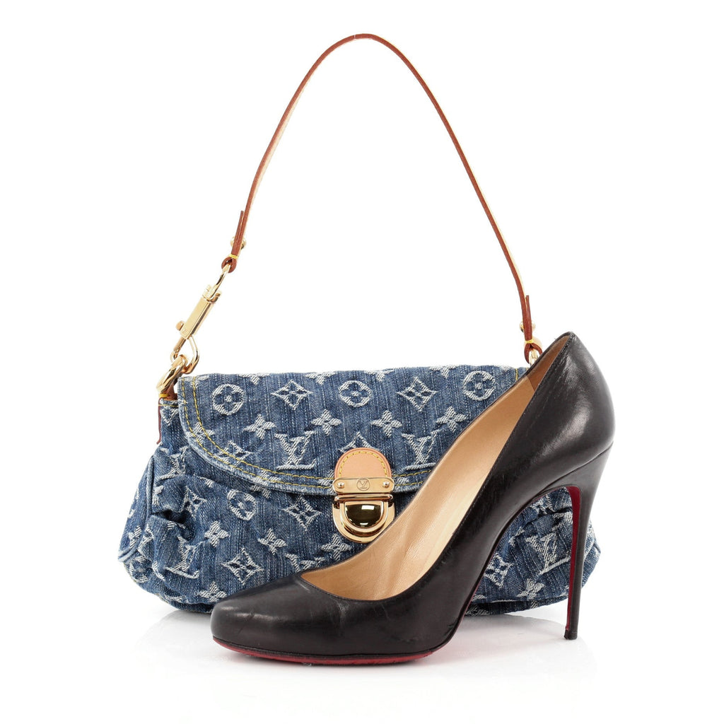 Pleaty Handbag Denim Mini