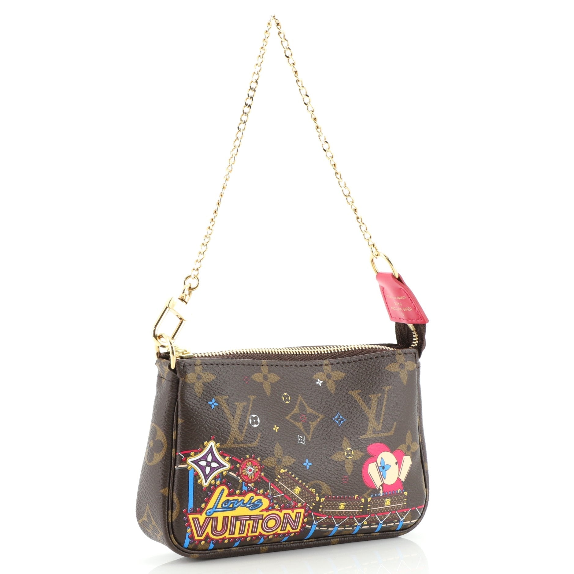 Pochette Accessoires Limited Edition Vivienne Xmas Monogram Canvas Mini