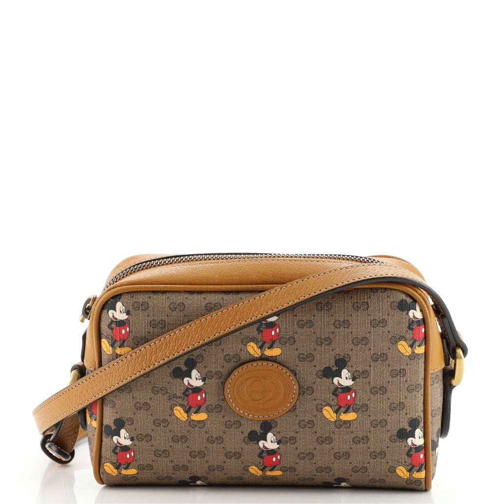 Disney Mickey Mouse Shoulder Bag Printed Mini GG Coated Canvas Mini
