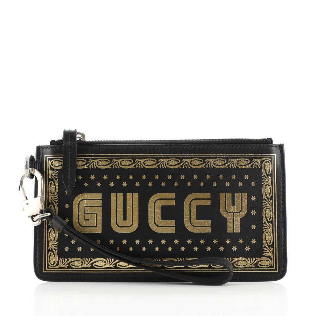 Wristlet Clutch Limited Edition Printed Leather Small