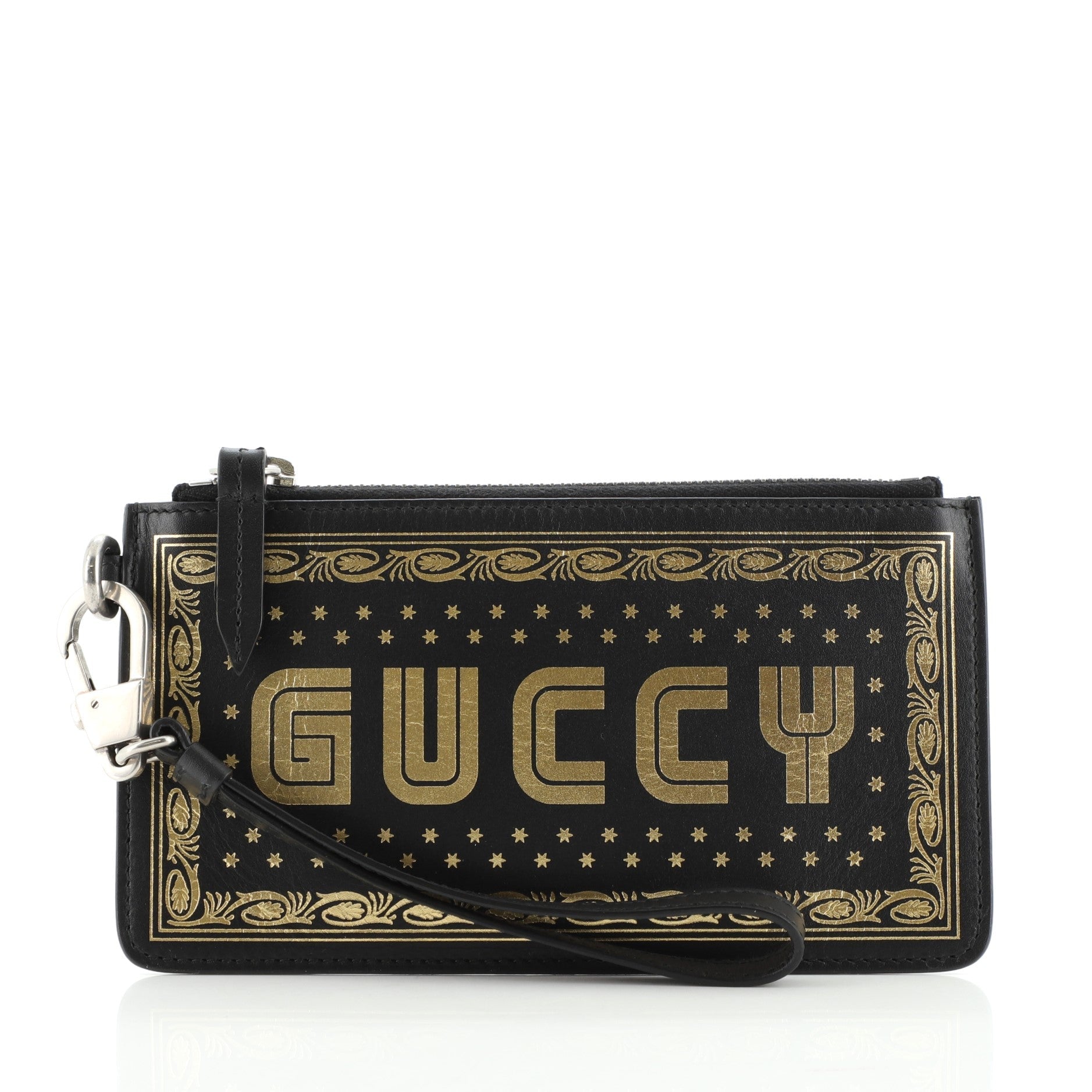 Wristlet Clutch Limited Edition Printed Leather Small