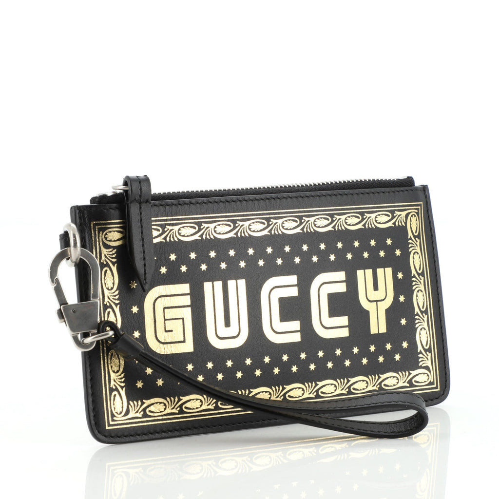 Wristlet Clutch Limited Edition Printed Leather Small