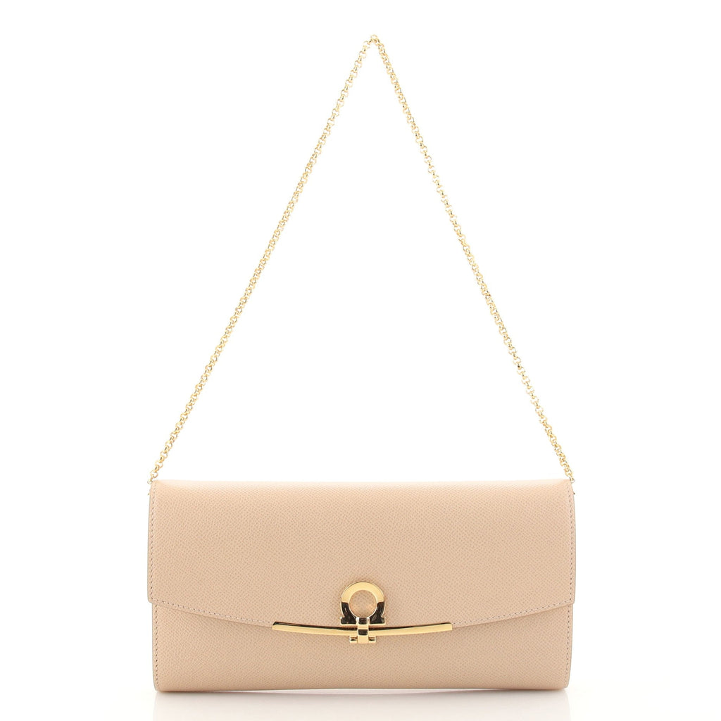 Gancini Clip Clutch Leather Mini