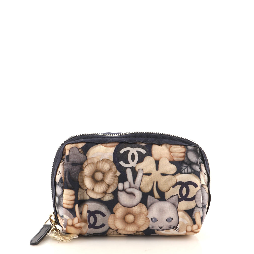 Emoticon Cosmetic Pouch Printed Nylon Mini