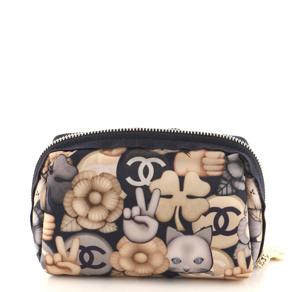 Emoticon Cosmetic Pouch Printed Nylon Mini