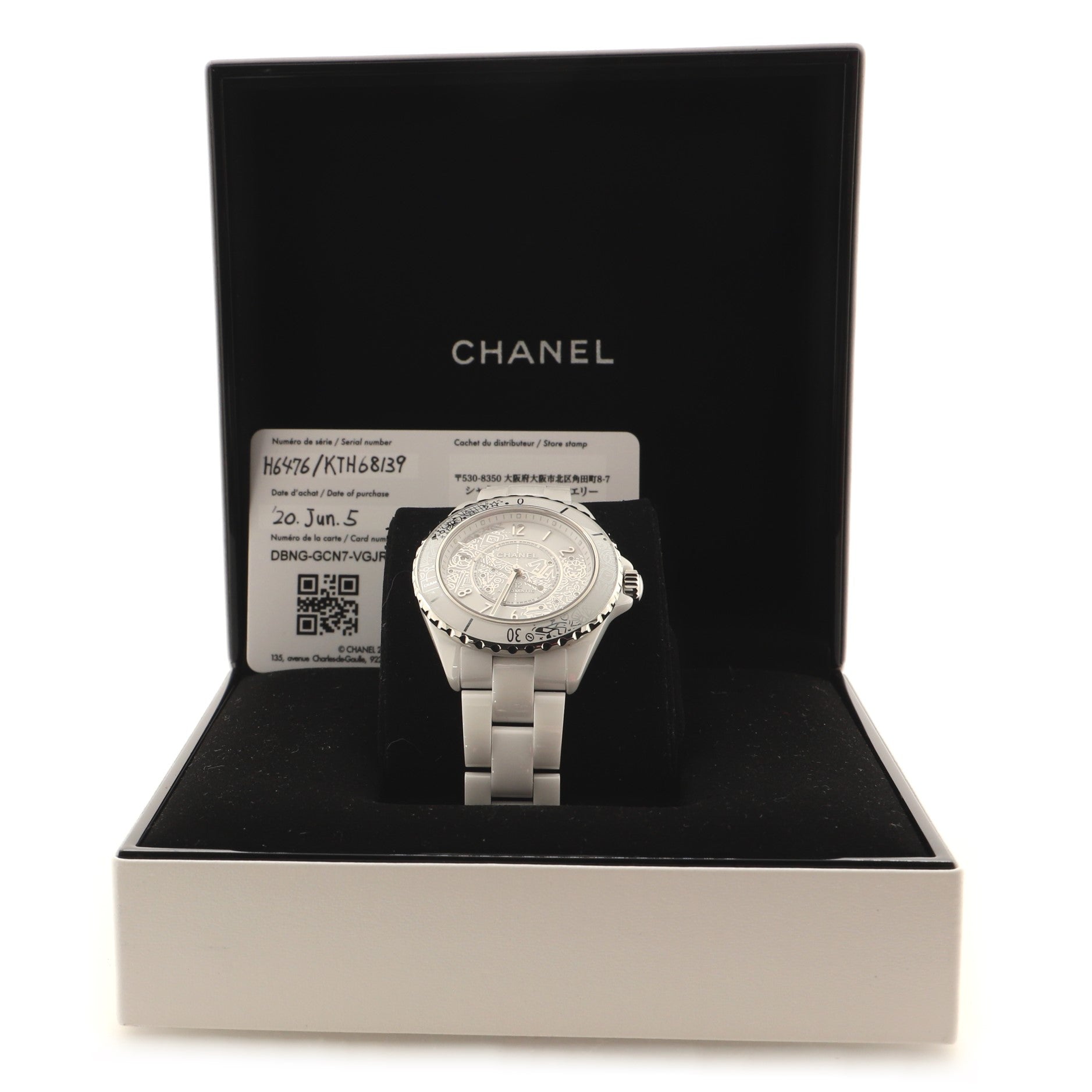 J12·20 Limited Edition Automatic Watch Ceramic and Stainless Steel with Diamonds 38