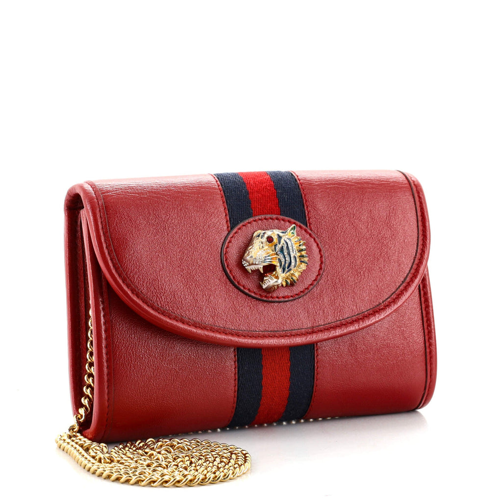 Rajah Web Chain Shoulder Bag Leather Mini