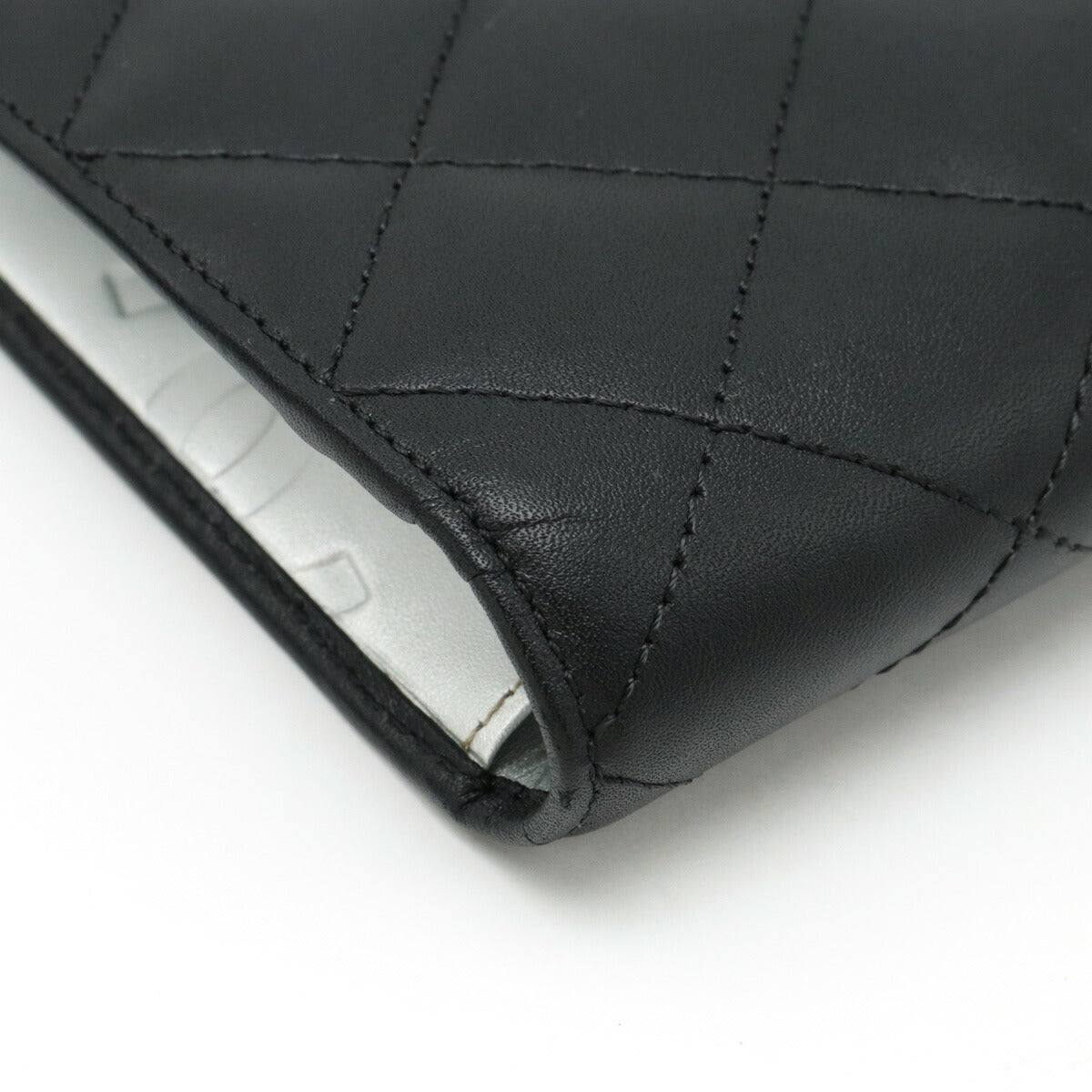 Chanel Cambon Line Coco Mark Leather Long Wallet A26717