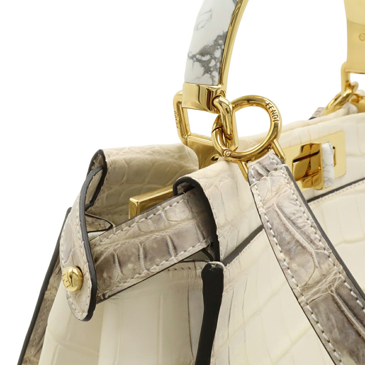 Fendi Peekaboo Iconic Crocodile 2way Bag
