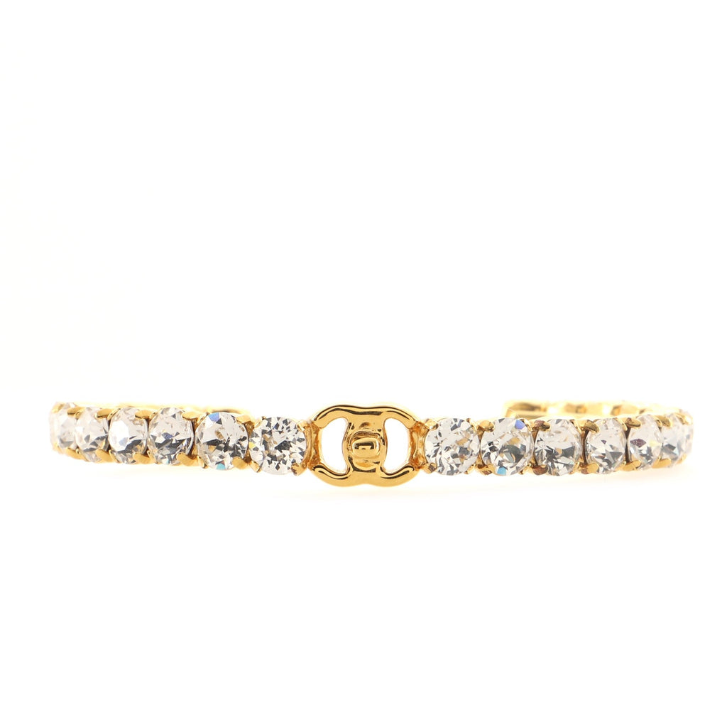 CC Cuff Bracelet Metal with Crystals