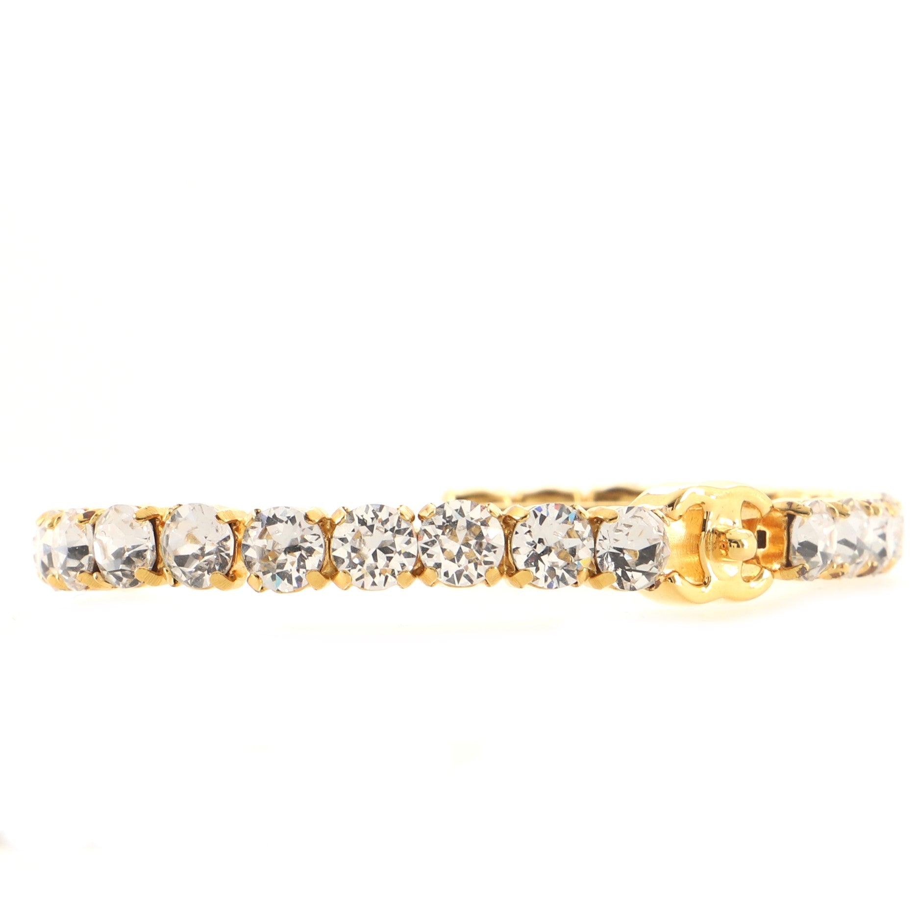 CC Cuff Bracelet Metal with Crystals