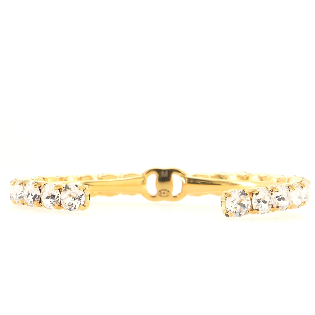 CC Cuff Bracelet Metal with Crystals