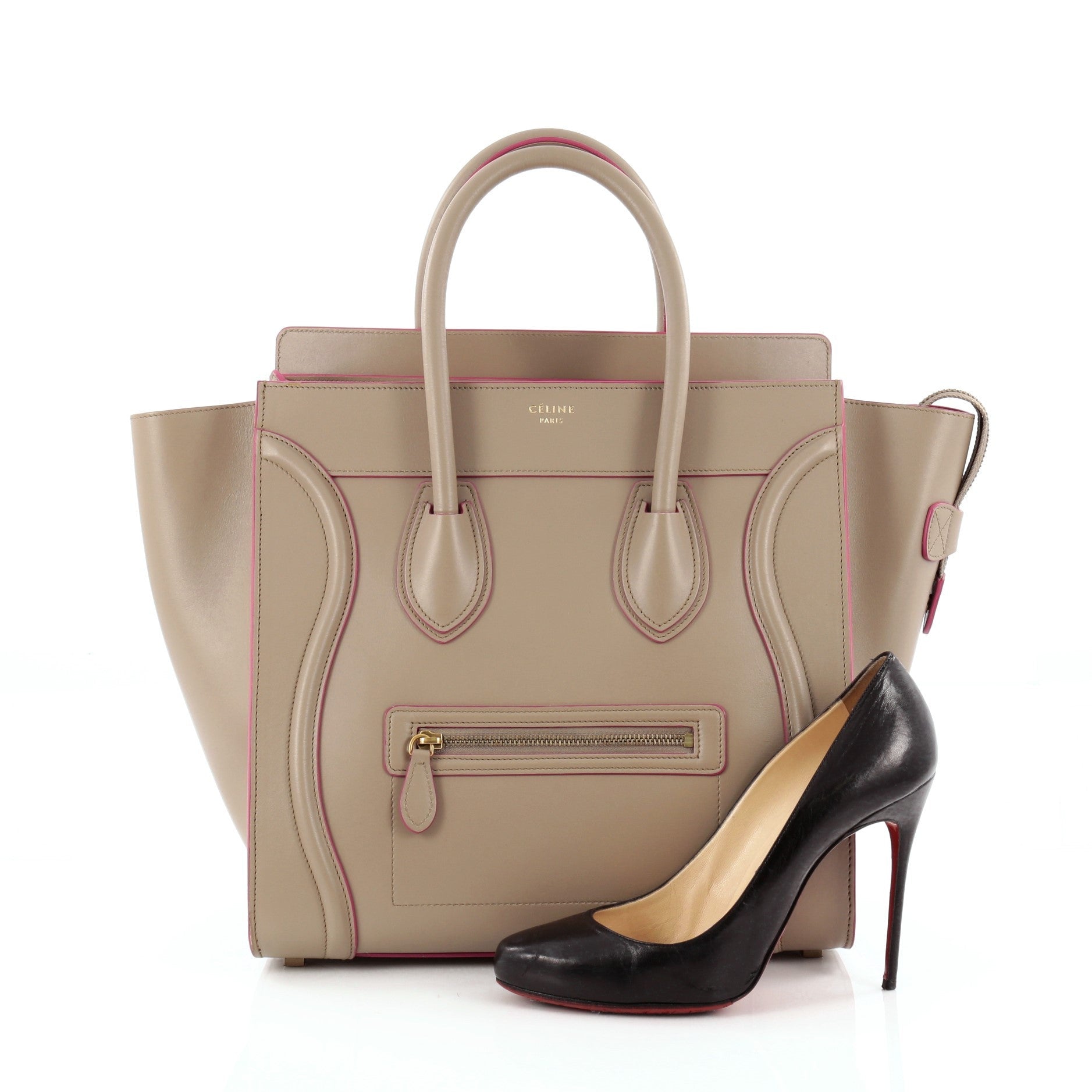 Luggage Handbag Smooth Leather Mini