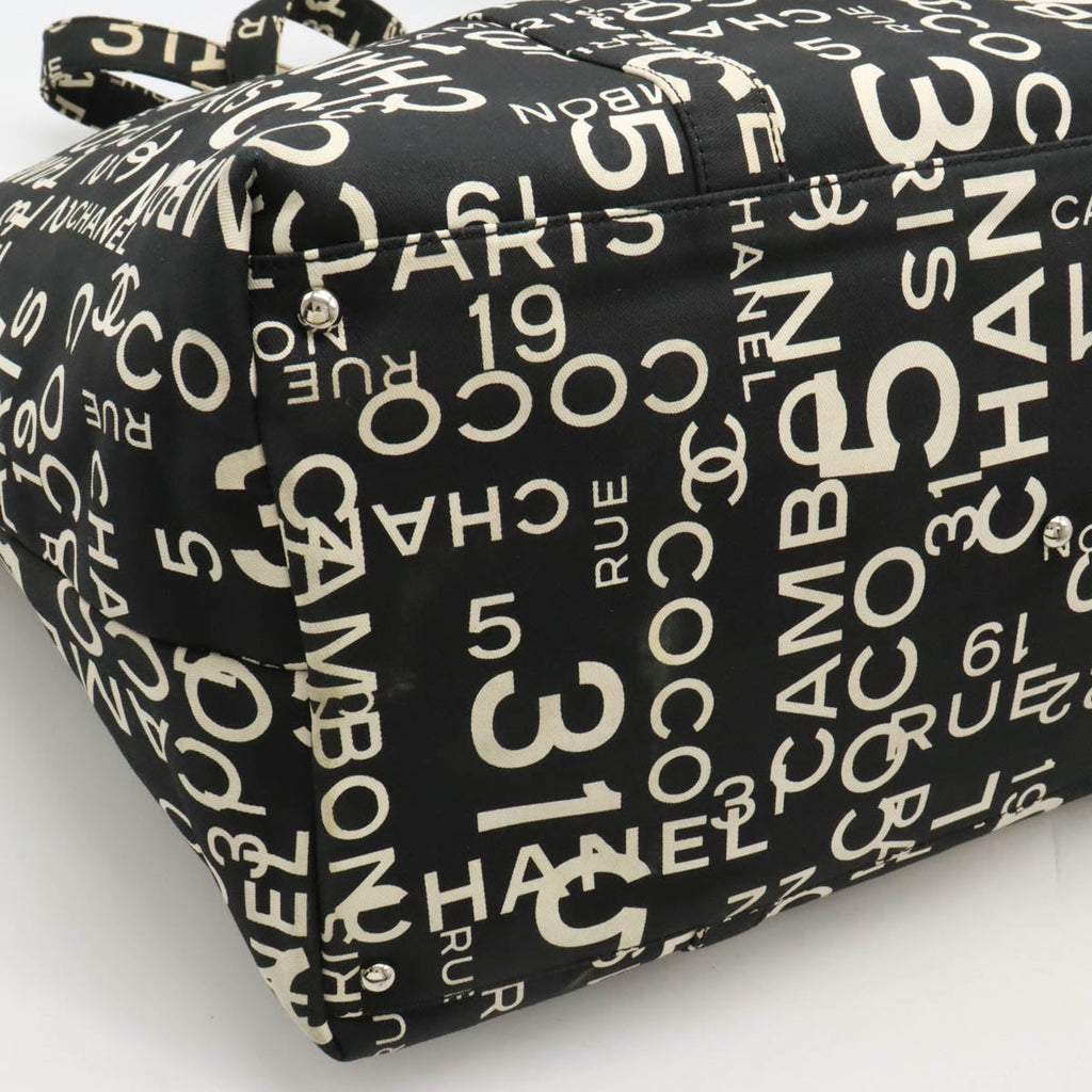 Chanel Canvas By Sea Line 2way Tote Bag Black/Ivory