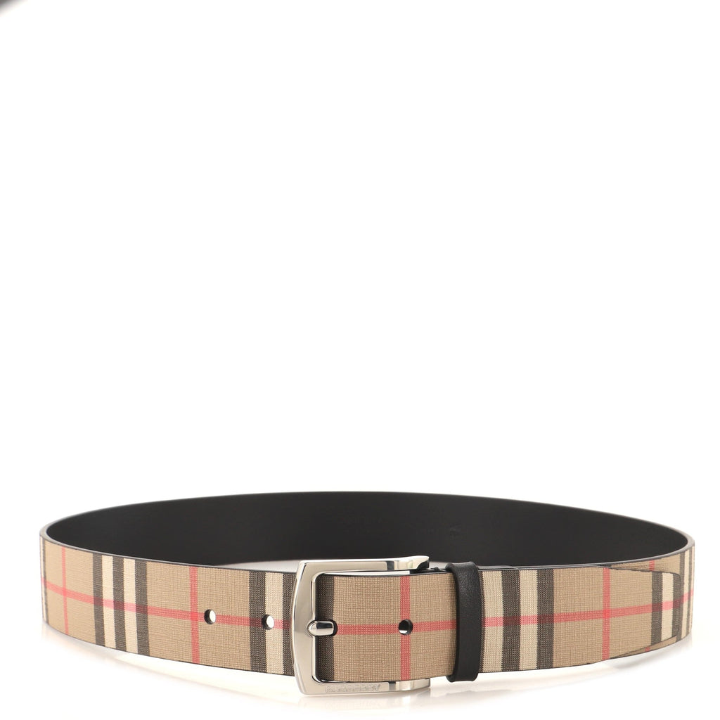 Buckle Belt Vintage Check Coated Canvas Medium 85