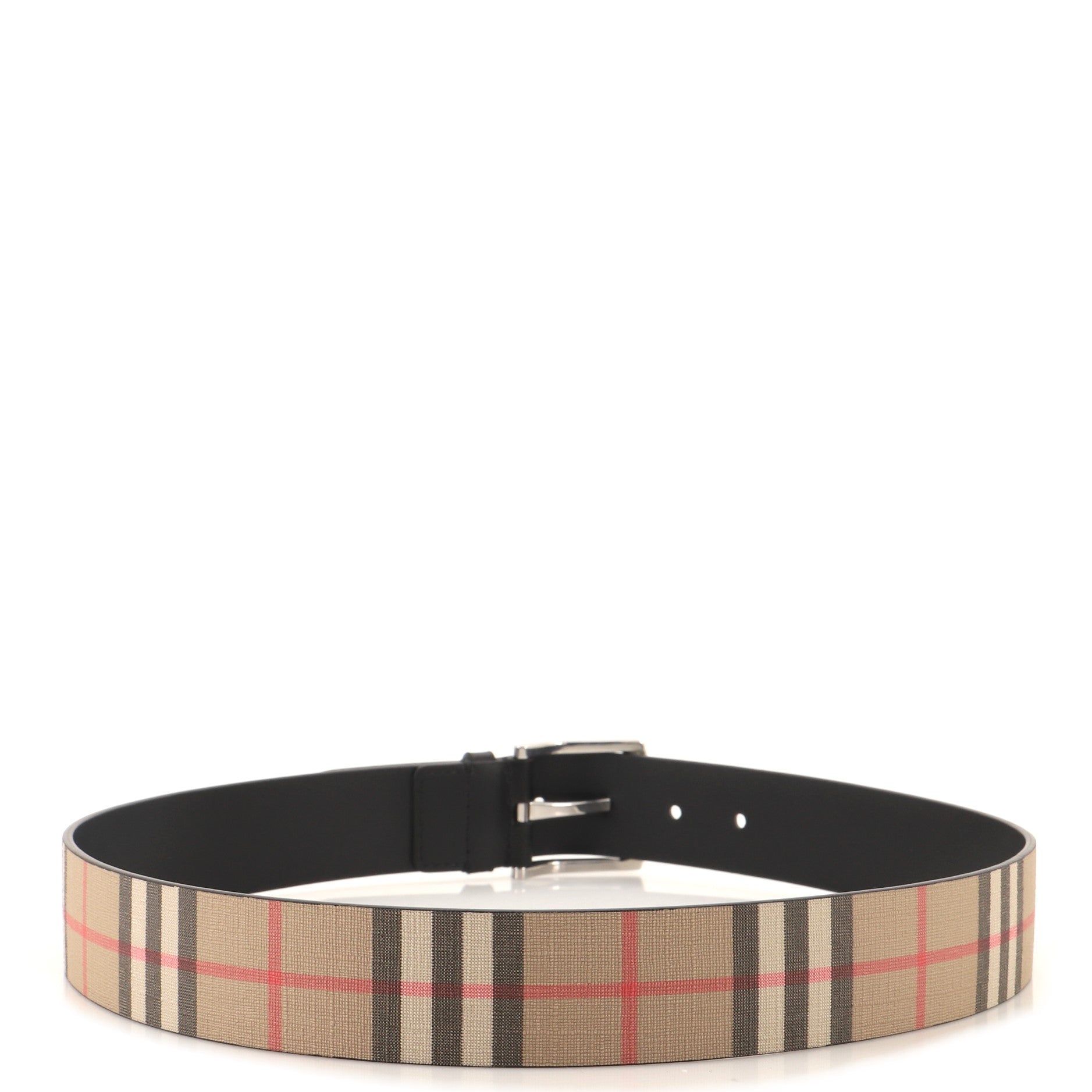 Buckle Belt Vintage Check Coated Canvas Medium 85