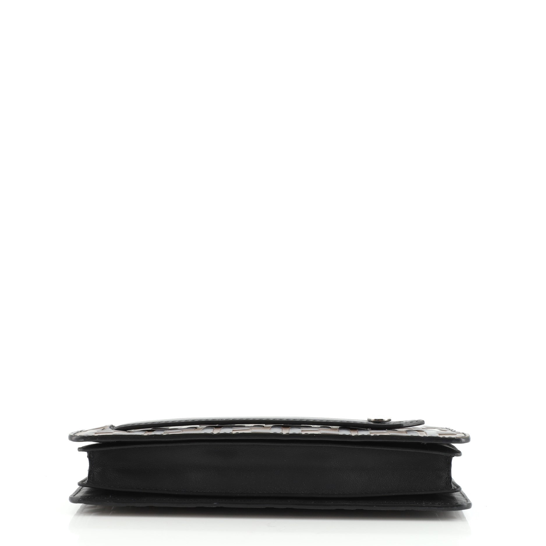 Handle Clutch Zucca Embossed Leather
