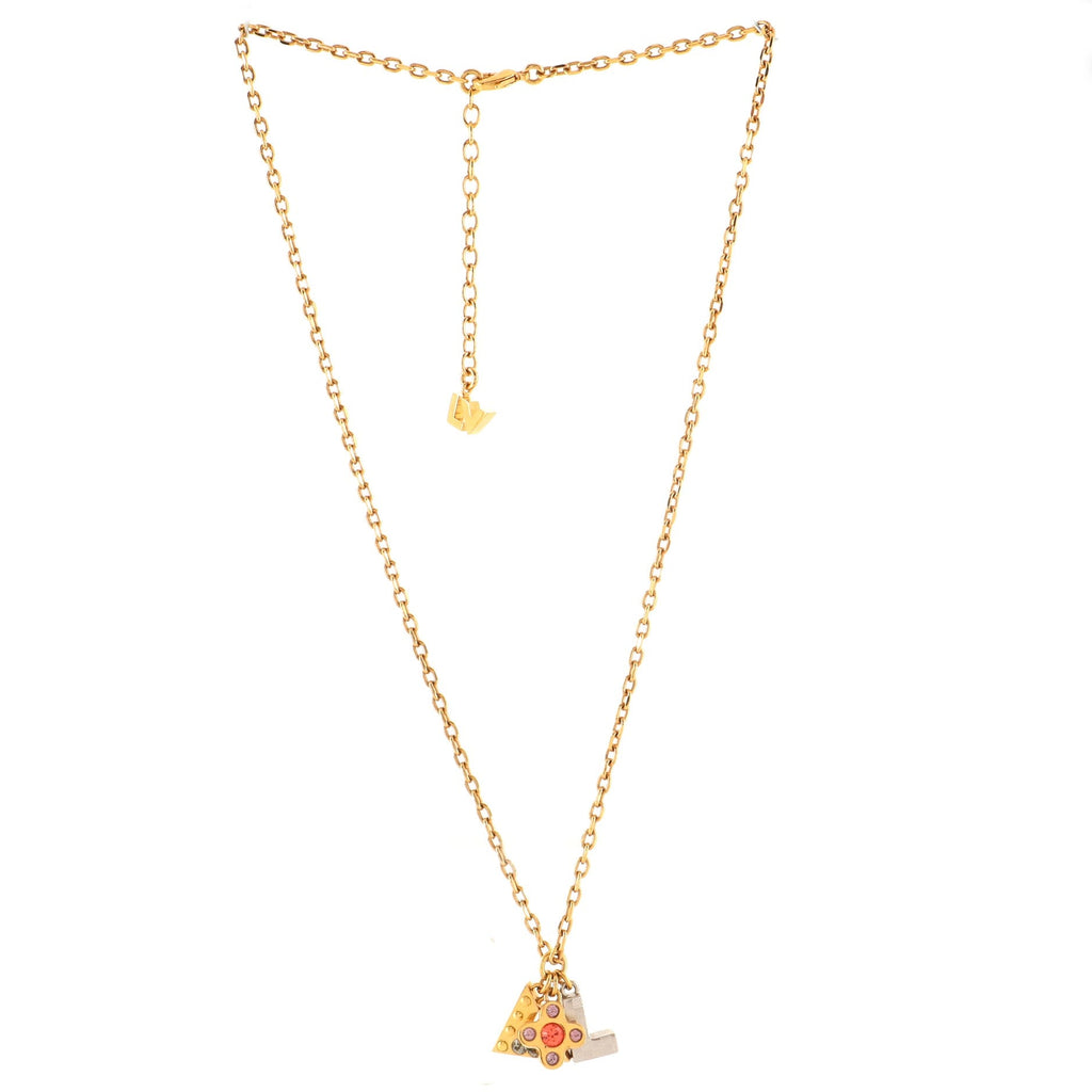 Love Letters Pendant Necklace Metal with Crystals