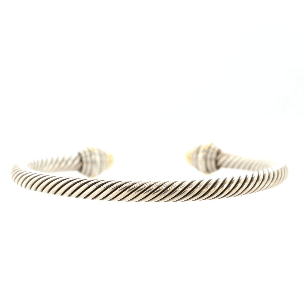 Cable Classic Bracelet Sterling Silver with 14K Yellow Gold 5mm