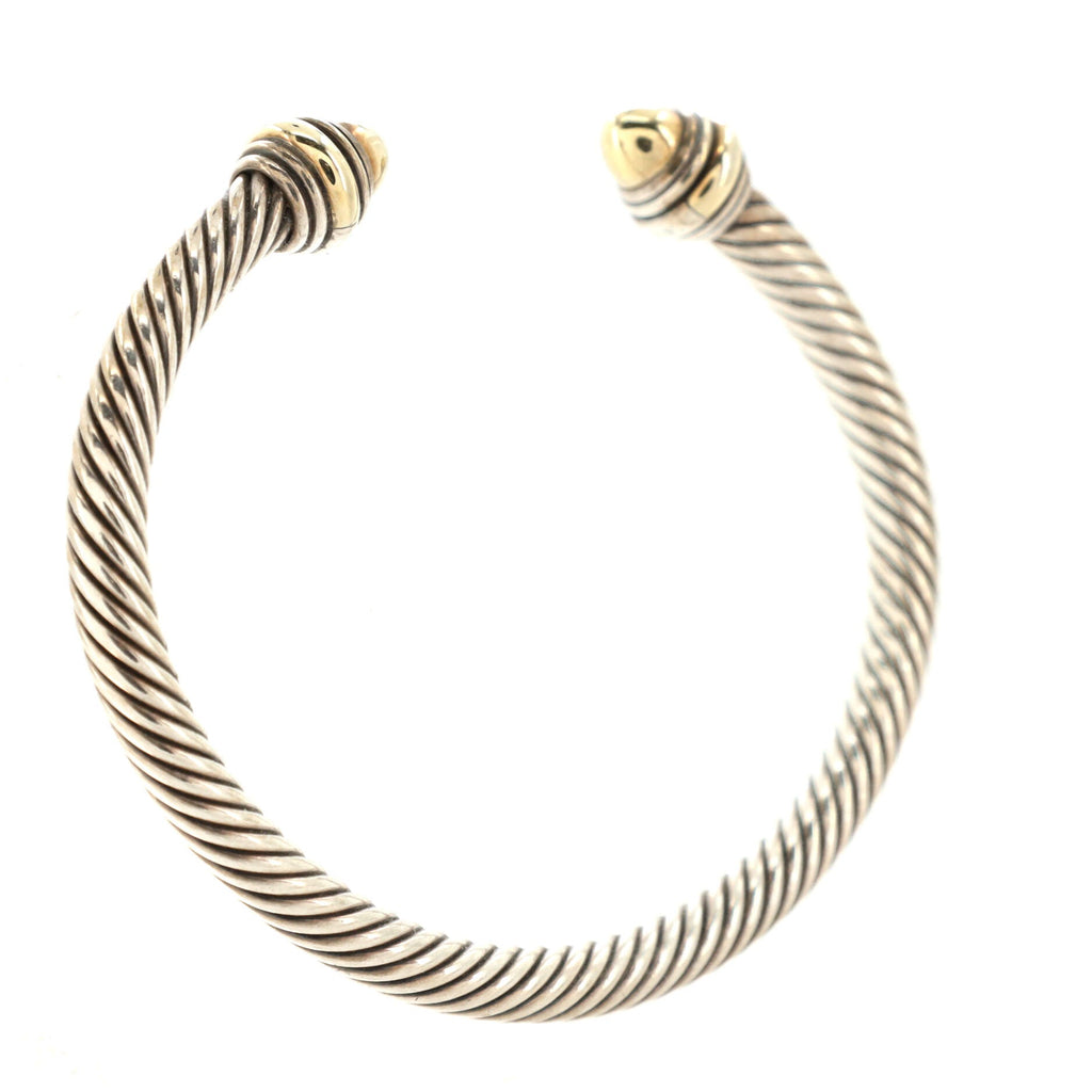 Cable Classic Bracelet Sterling Silver with 14K Yellow Gold 5mm