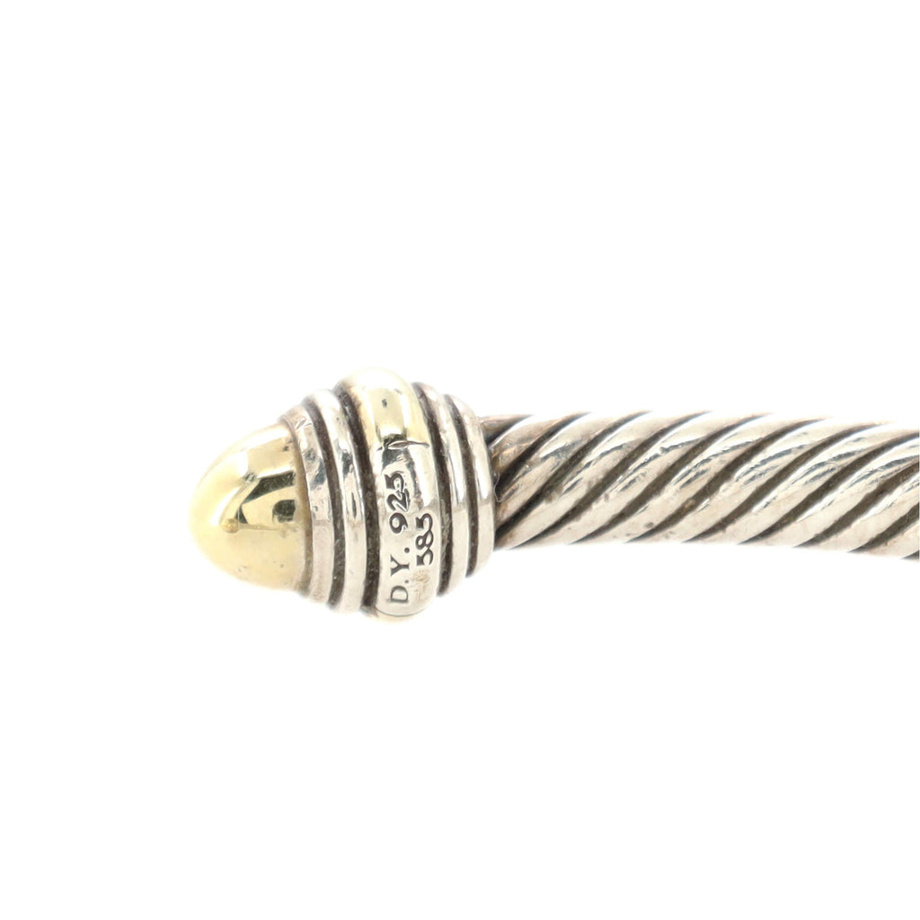 Cable Classic Bracelet Sterling Silver with 14K Yellow Gold 5mm