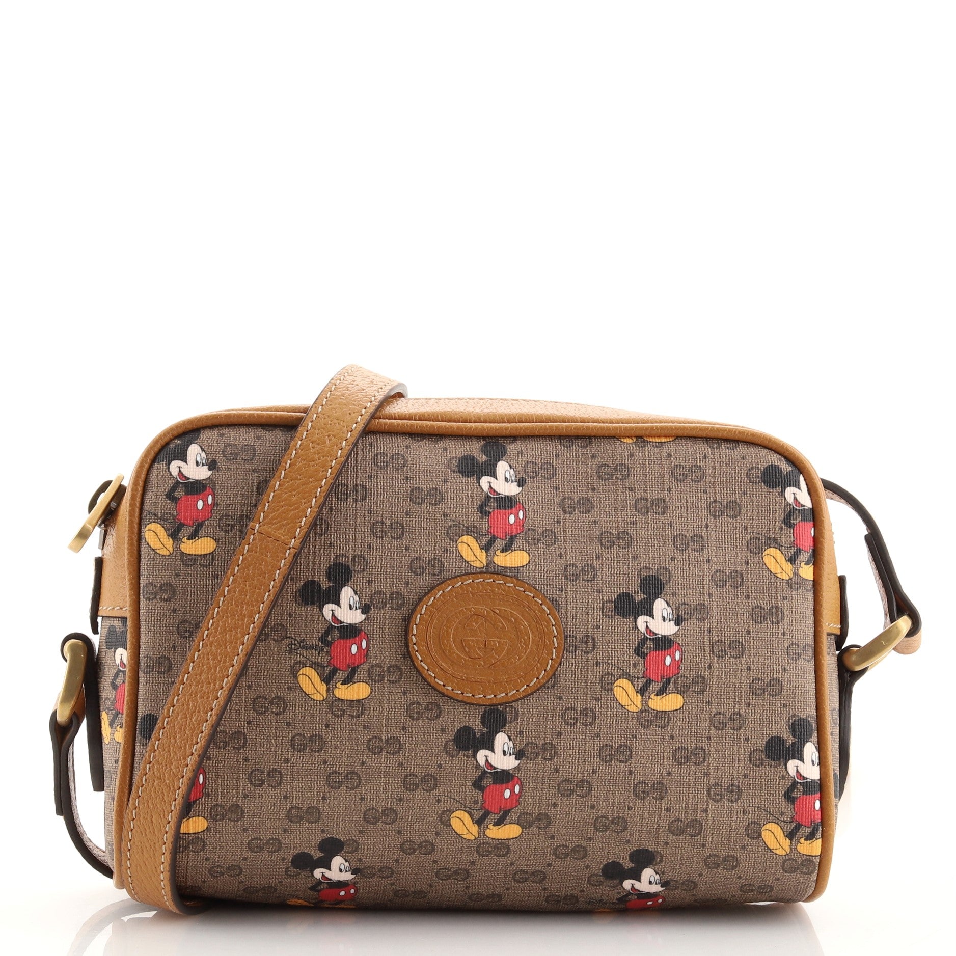 Disney Mickey Mouse Shoulder Bag Printed Mini GG Coated Canvas Mini