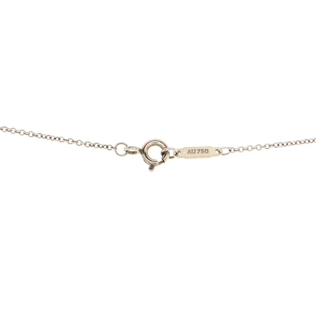 Interlocking Circles Pendant Necklace 18K White Gold and Diamonds