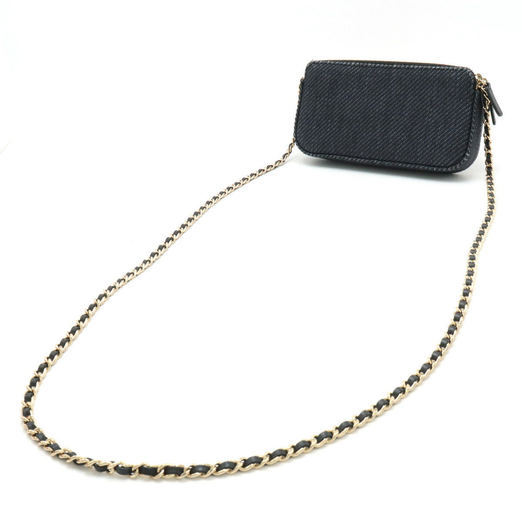 Chanel Canvas/Leather Deauville Line 2way Long Wallet A81978