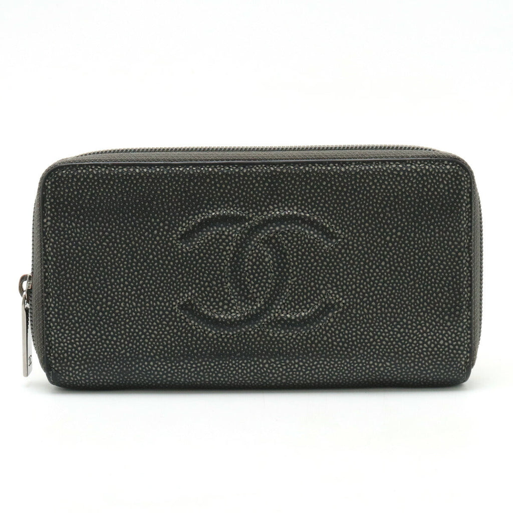 Chanel Caviar Skin Coco Mark Long Wallet A50071