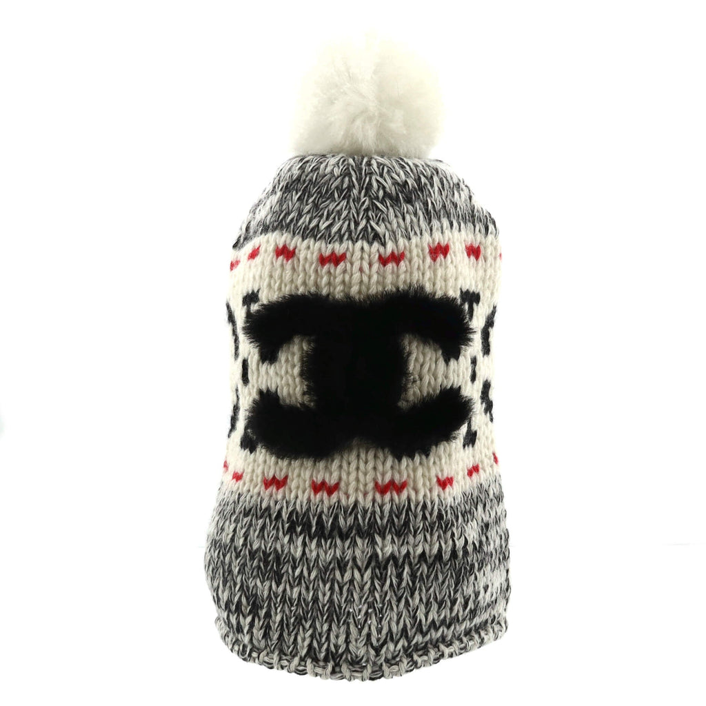 Multi CC Pom Pom Beanie Wool and Shearling XXL