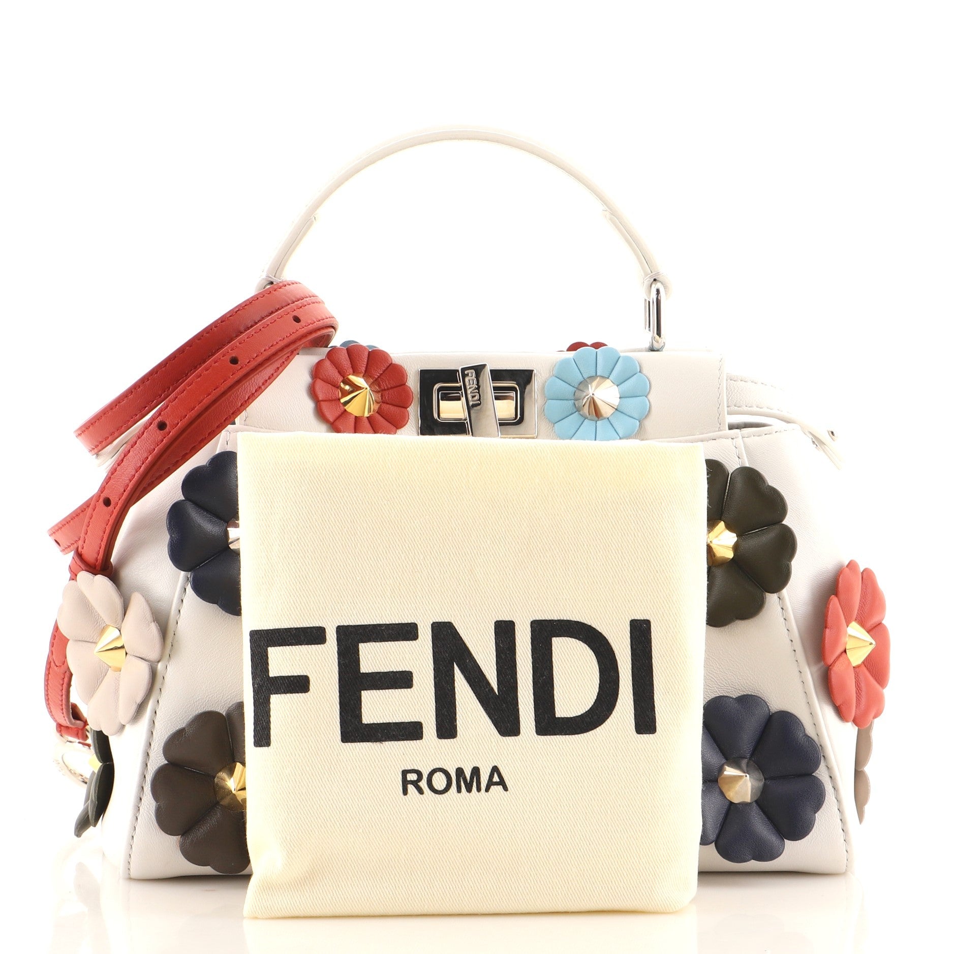 Flowerland Peekaboo Bag Embellished Leather Mini