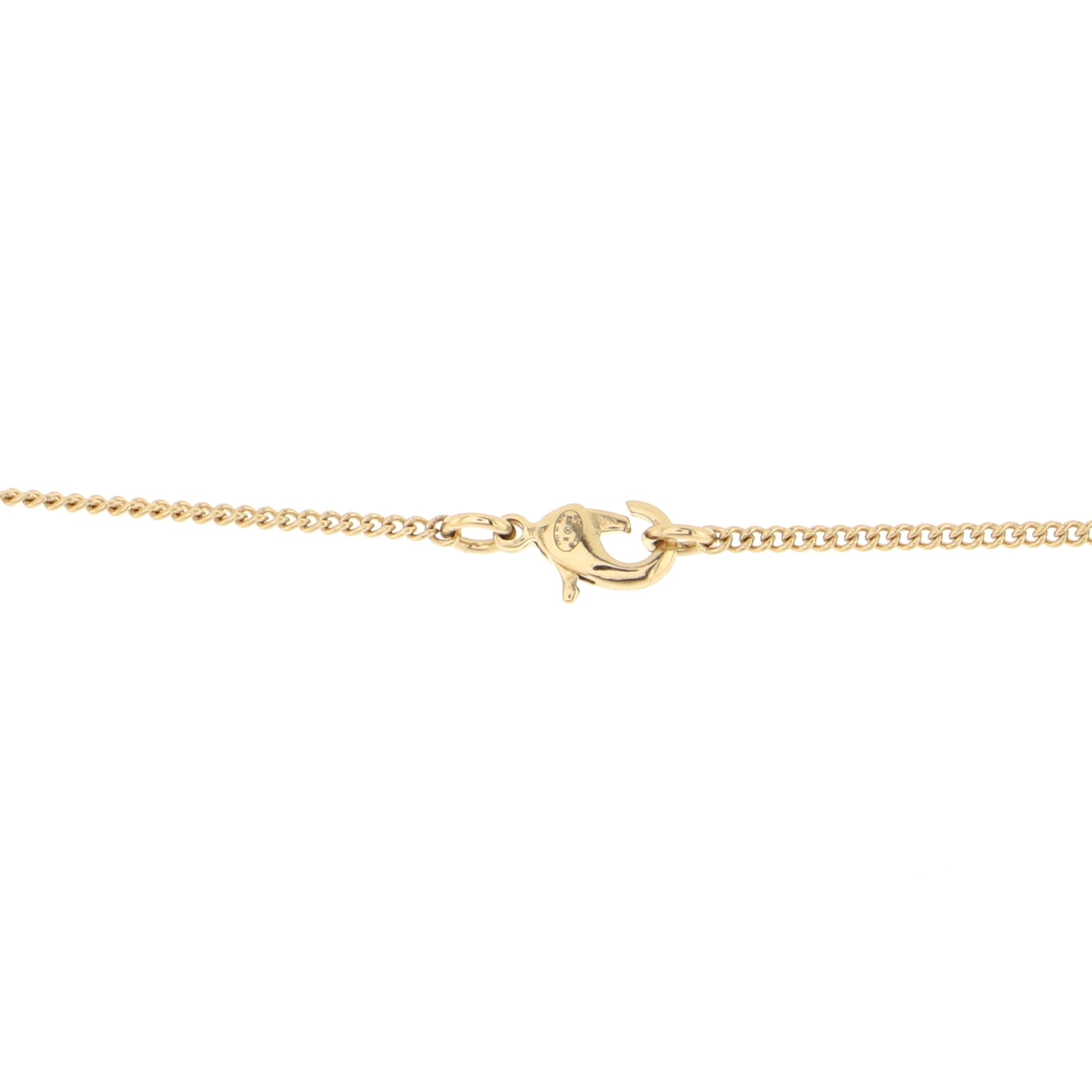Bird Cage Logo Necklace Metal and Crystals