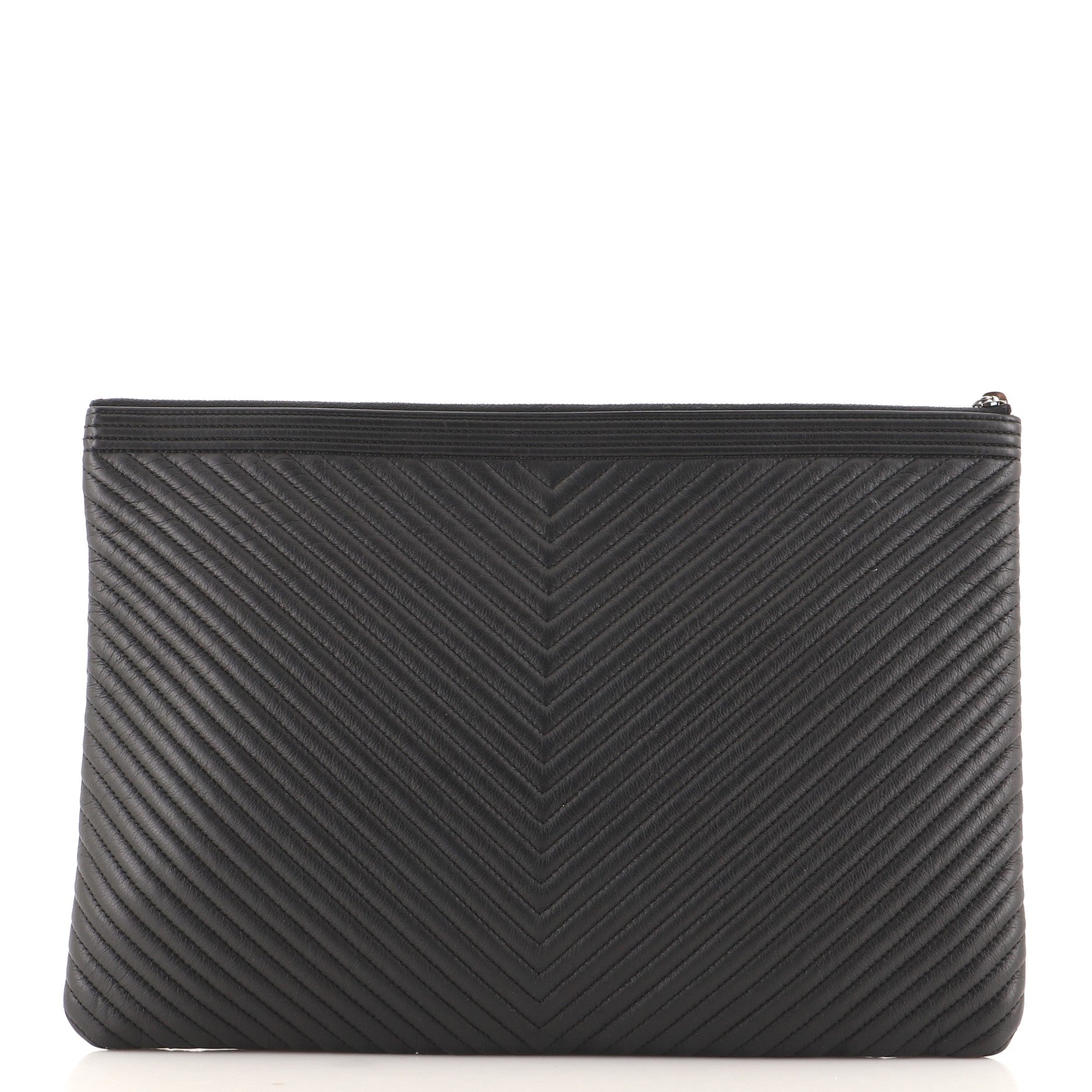 Boy O Case Clutch Chevron Calfskin Medium