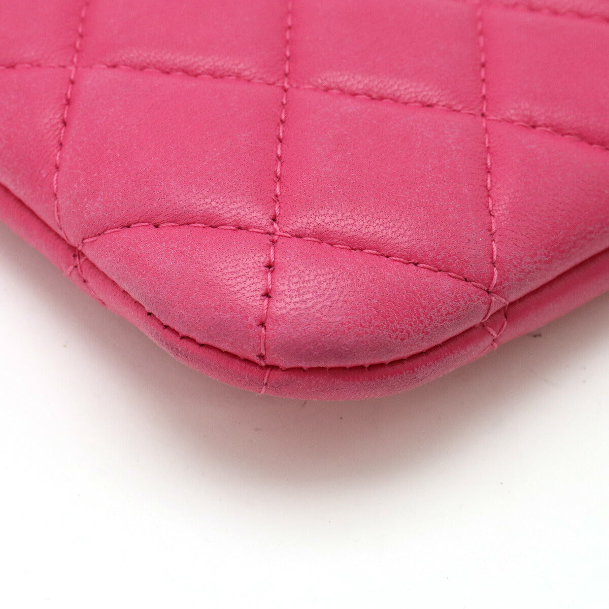 Chanel Lambskin Matelasse Coco Mark Mini Coin Case Pink Silver Hardware A69523