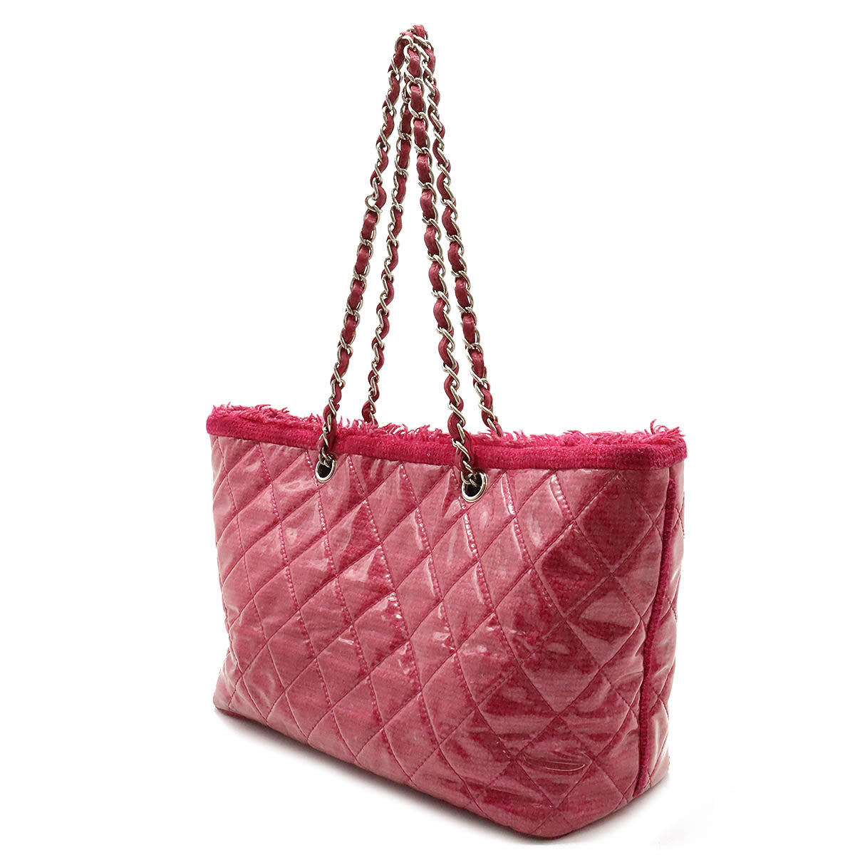 Chanel Patent Coco Mark 2way Tote Bag A47155 Pink