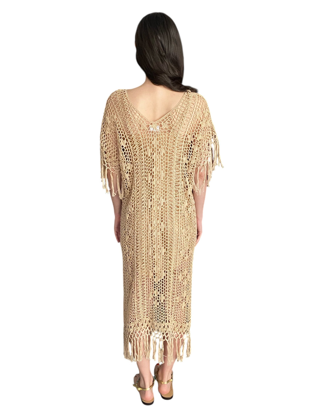 Anna Kosturova Crochet Kaftan Dress - S / M