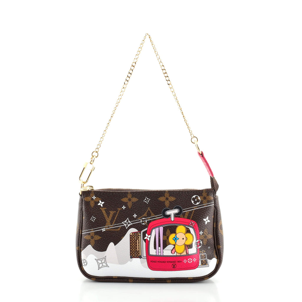 Pochette Accessoires Limited Edition Vivienne Xmas Monogram Canvas Mini