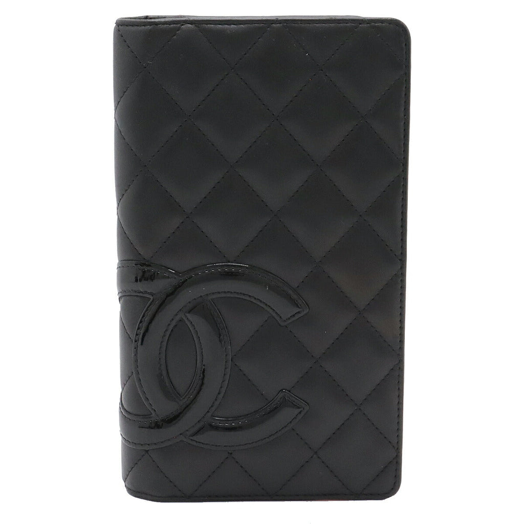 Chanel Cambon Line Soft Calfskin & Patent Long Wallet A26717