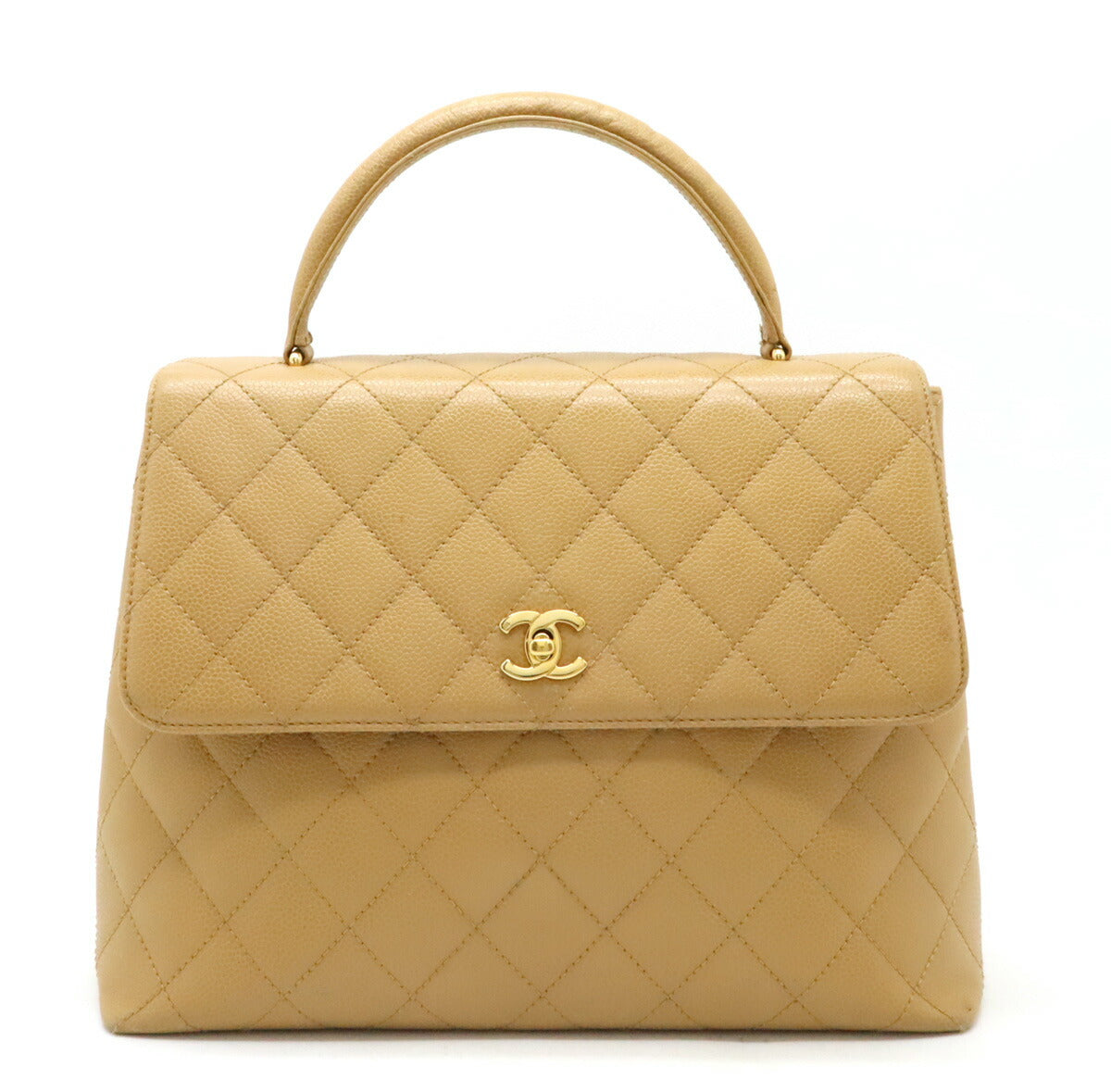 Chanel Caviar Skin Matelasse Coco Mark Handbag A12397