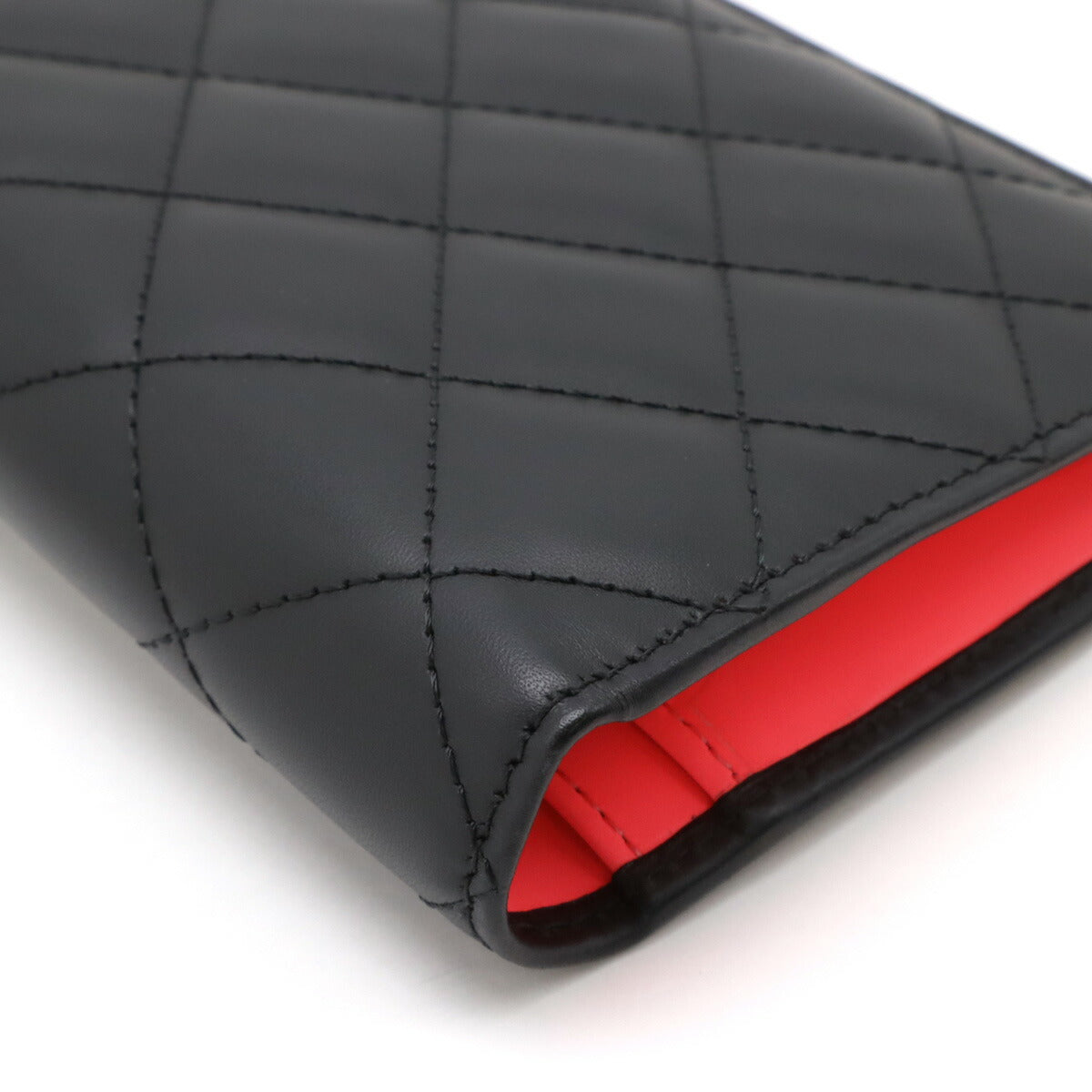 Chanel Soft Calf Cambon Line Coco Mark Long Wallet A26717