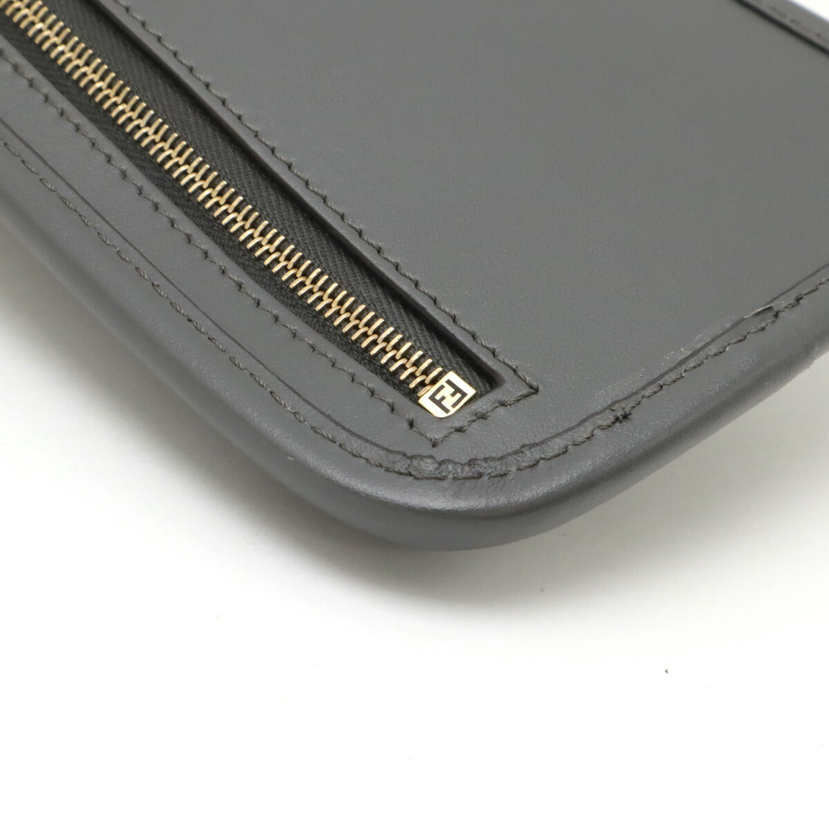 Fendi Zucca Viscose Leather Phone Pouch Shoulder Bag