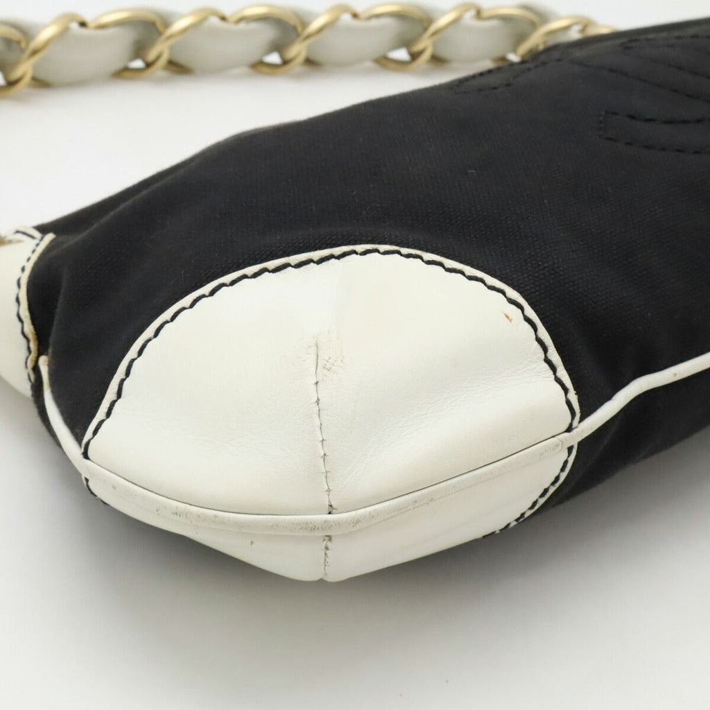 Chanel Coco Mark Canvas Leather Shoulder Bag