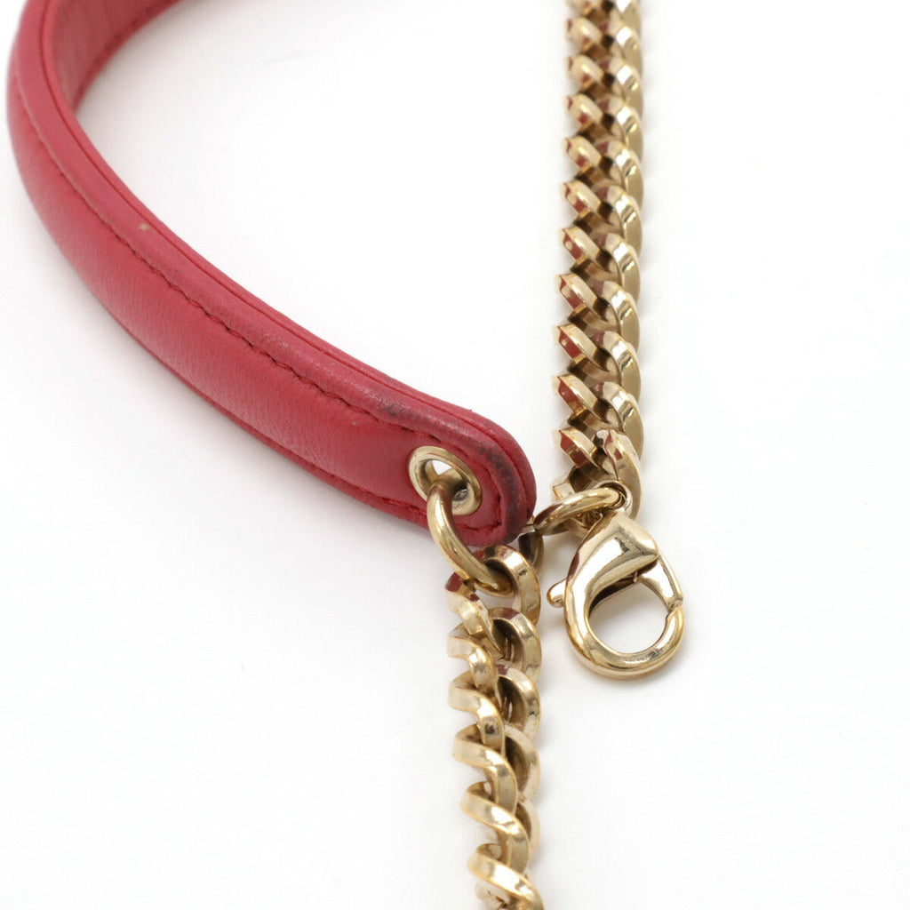 Christian Dior Leather Cannage New Lock 2way Chain Wallet