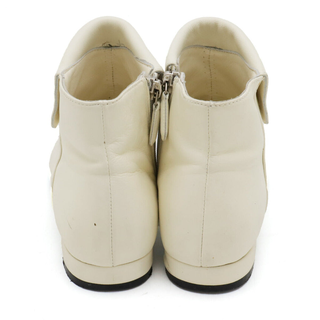 Chanel Fabric Leather Short Boots