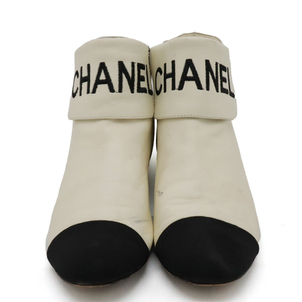 Chanel Fabric Leather Short Boots