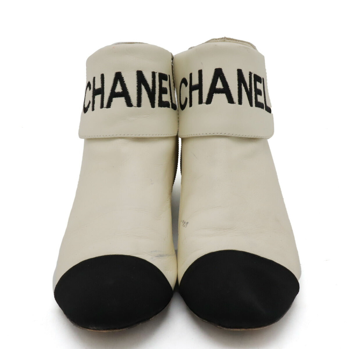 Chanel Fabric Leather Short Boots